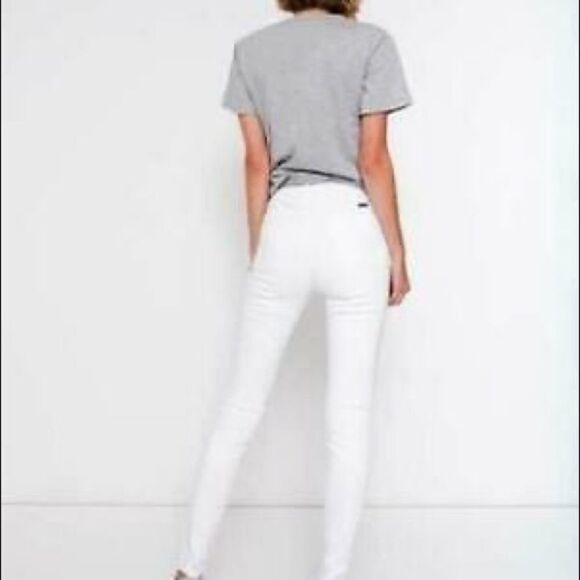 Kancan Estilo High Rise Skinny Jeans White 23 NWT - Picture 4 of 13